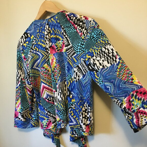 Midnight Circus Rainbow Rave Handmade Cascading Collar Cardigan - Picture 4 of 16